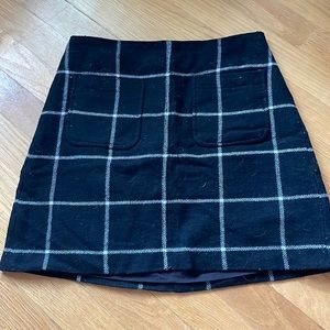 MADEWELL WINDOWPANE MINI SKIRT
